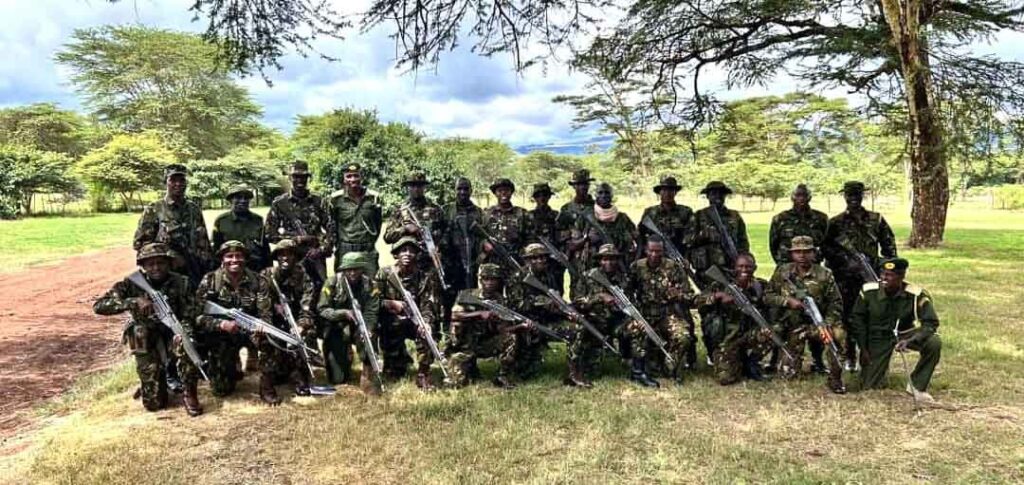 Image of rangers on training courtesy of Tsavo Trust and KWS. See details on TsavoTrust.org website here.