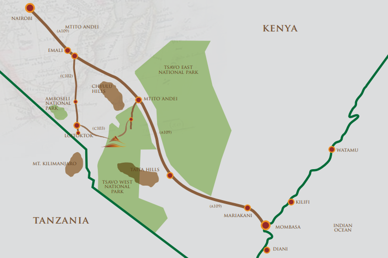 Tsavo East and West Map