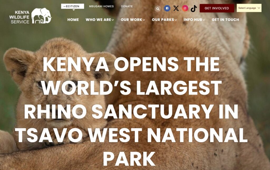 KWS Announces the opening of Ngulia Sanctuary, the world's largest black rhino sanctuary